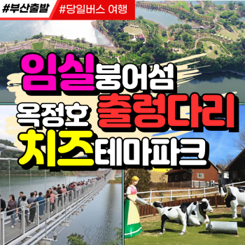 와우부산여행사  [부산출발]  임실붕어섬,옥정호출렁다리+치즈테마파크